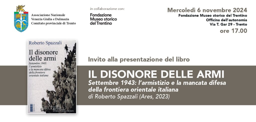 Presentazione del libro “Il disonore delle armi”