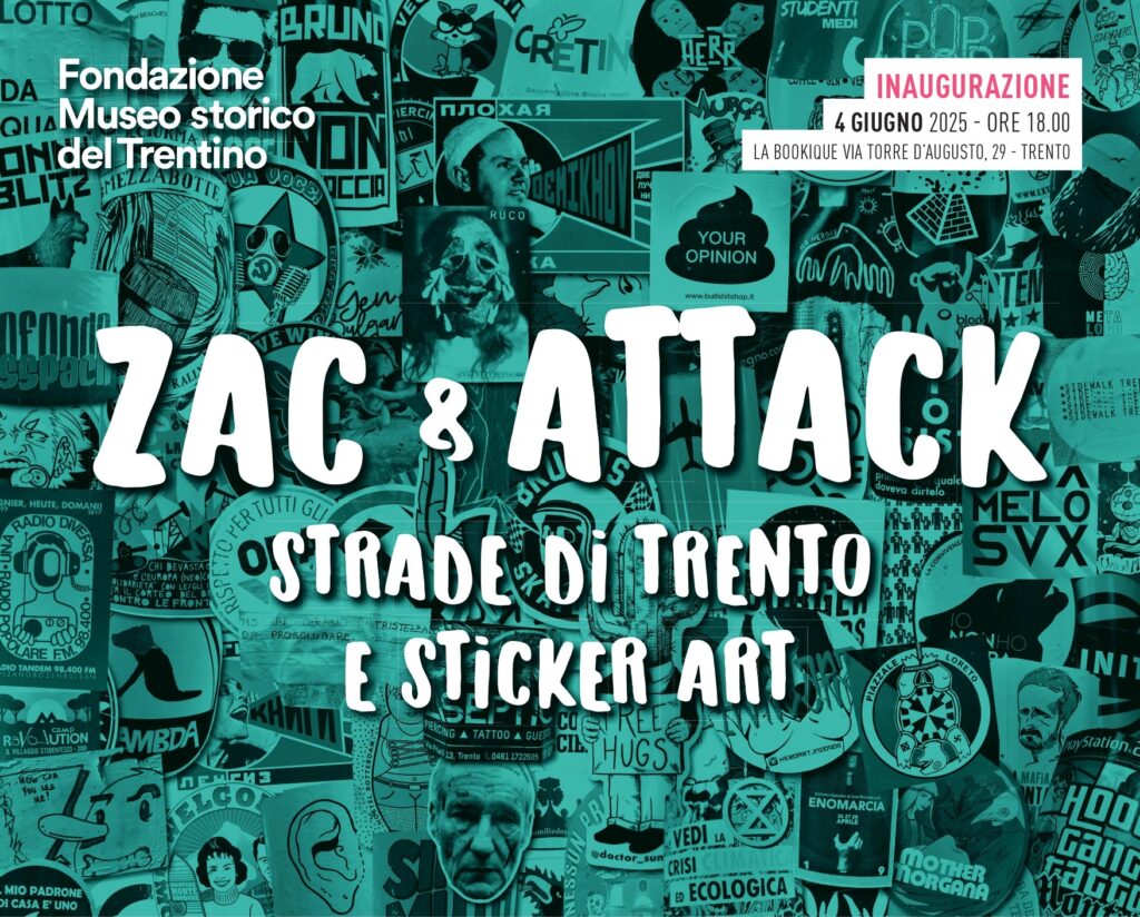 “Zac & attack. Strade di Trento e sticker art”: inaugurazione della mostra e workshop